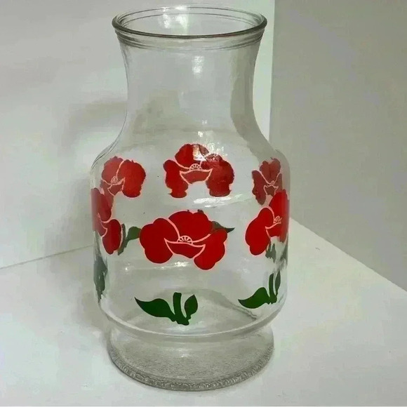 Gorgeous 60s Anchor Hocking Poppy pitcher /  carafe - Picture 1 of 7
